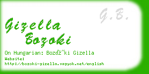 gizella bozoki business card